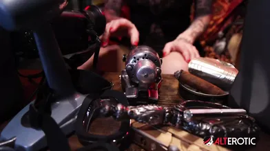 Kitt Jones Gets So Horny In Her Bunker She Uses A Powerful Machine On Her Pussy!