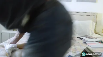 Flat Blonde Riley Star Sucks and Fucks Her Dad's Friend