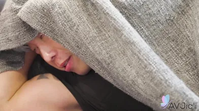 The landlord watches Lina masturbate and squirt