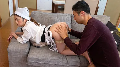 Hairy Japanese mom fucking her younger client