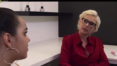 Two horny lesbians eat each other's pussies