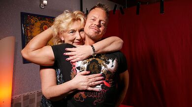German grandma fucking with a muscled toy boy