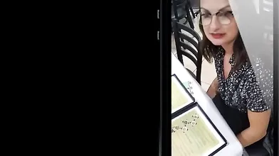 Sexy American lady asked for an interview and shows a whole lot more