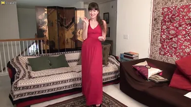 Horny American lady playing with her wet pussy