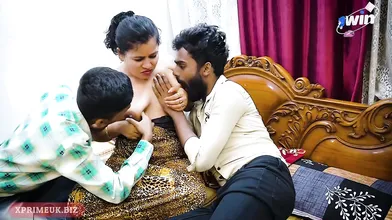 Desi Indian Step Mom Having Hardcore Threesome Sex - Dirty Momy