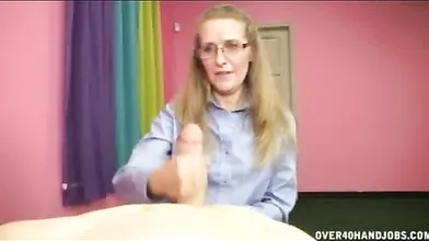 Young Guy Gets WIld Milf Handjob