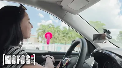 MOFOS - JMac Gets A Ride From Hot Uber Driver Gianna Ivy And Teases Her When He Finds Dildos In Her Car
